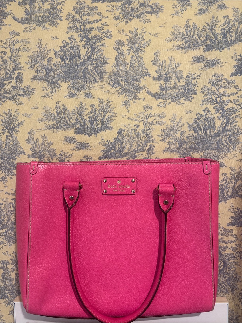kate spade Hot Pink Pebbled Leather Tote - Picture 1 of 4